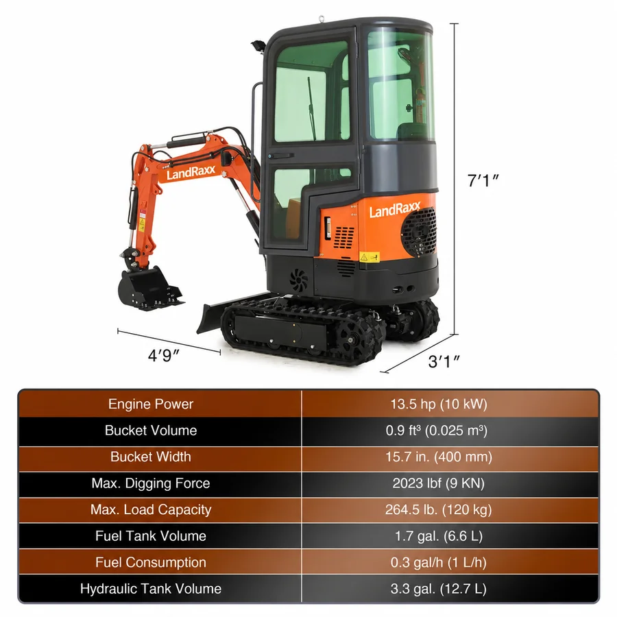 LandRaxx Enclosed Cab Excavator — view 8
