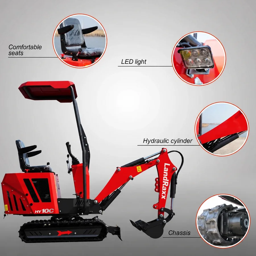 LandRaxx HY10C Mini Excavator — view 5