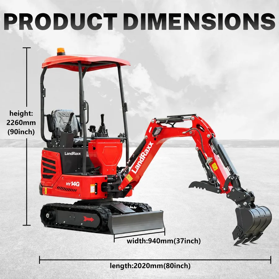 LandRaxx HY14G Mini Excavator — view 22